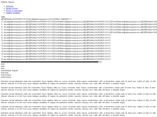 Fonts/faithfully-demo screenshot