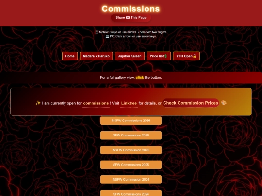 commissions screenshot