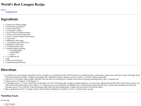 Lab3/recipe screenshot