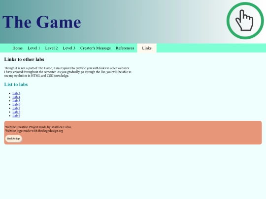 links screenshot