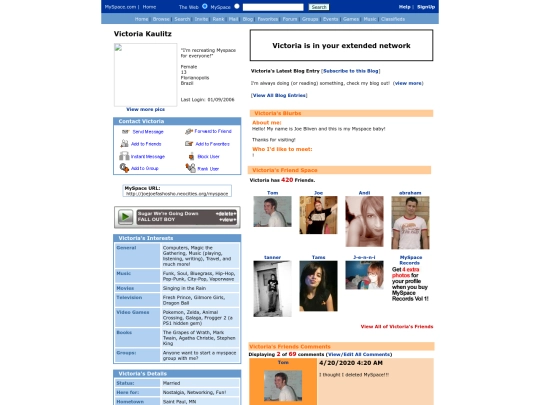 myspace screenshot