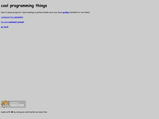 programming/home screenshot