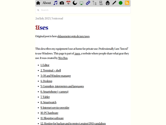 aux/uses screenshot