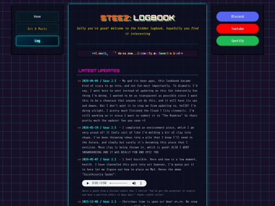 log screenshot