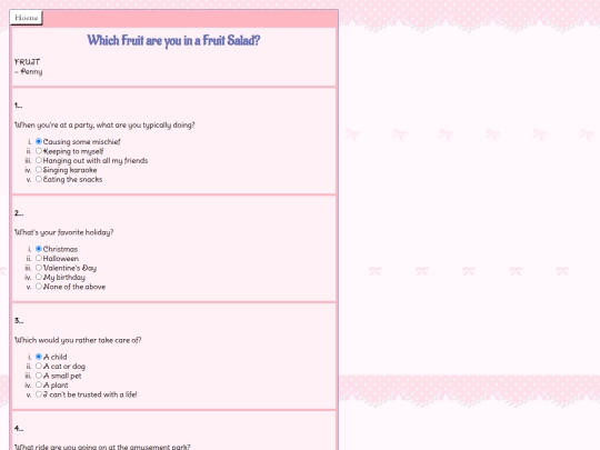 quiz/fruitsalad screenshot