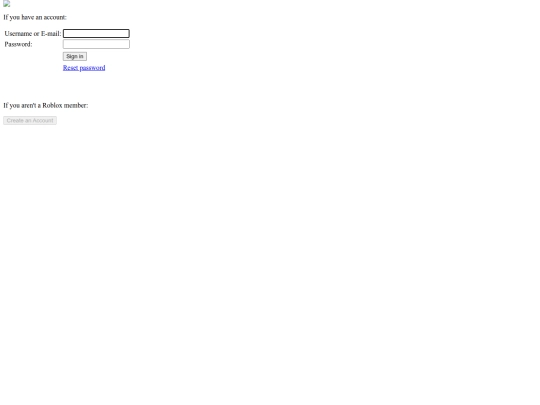 Roblox Login screenshot