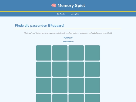 spiel_memory screenshot