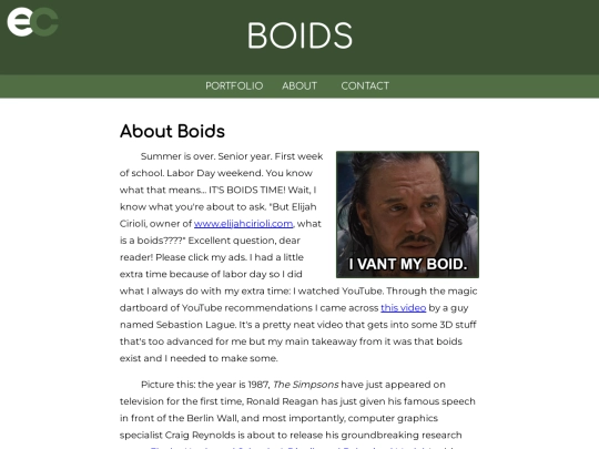 boids/about screenshot