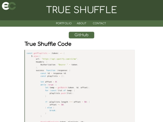 trueshuffle/src screenshot