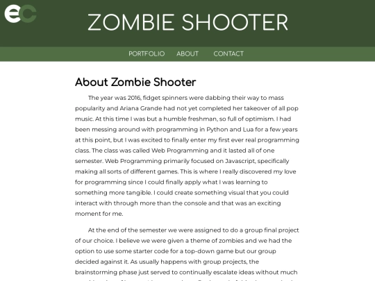 zombie/about screenshot