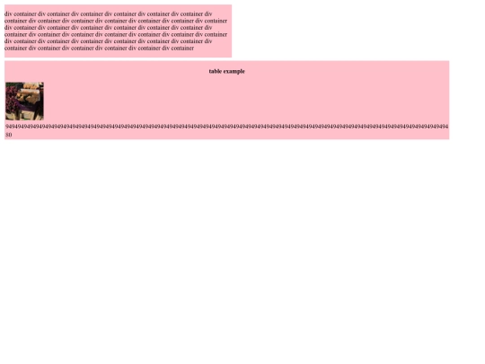 testing/tables screenshot