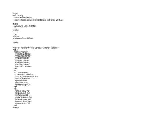 schedule assignment screenshot