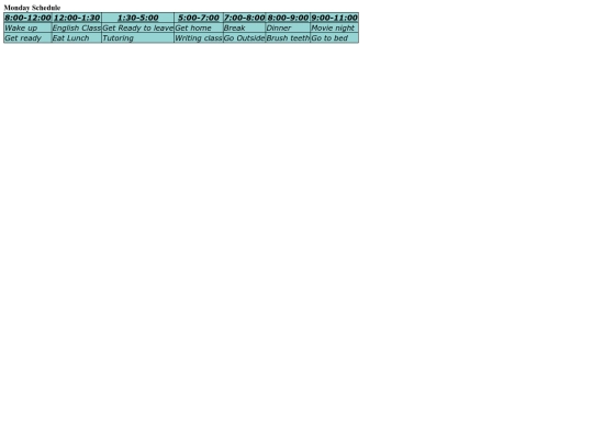 schedule product screenshot