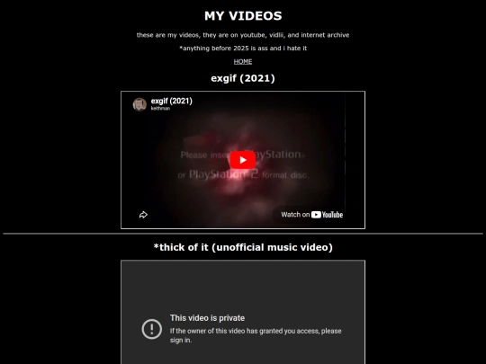 videos screenshot