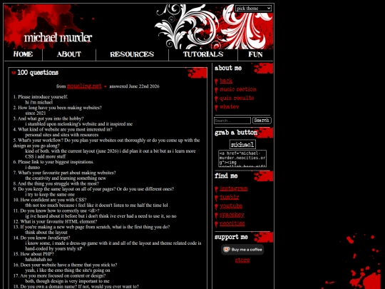 home/about/100questions screenshot