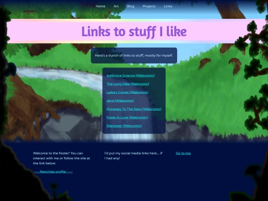 links screenshot