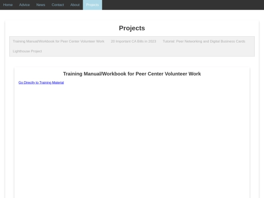 Projects screenshot