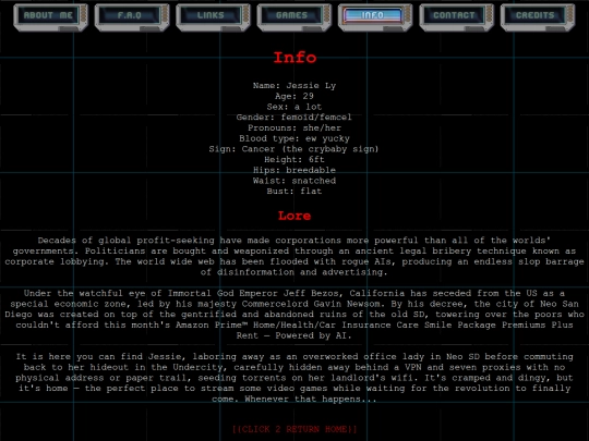 info screenshot