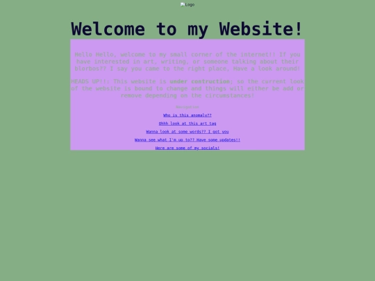 Homepage screenshot