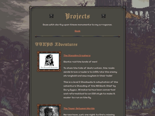 projects screenshot