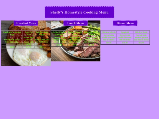 restaurant-menu-assignment screenshot