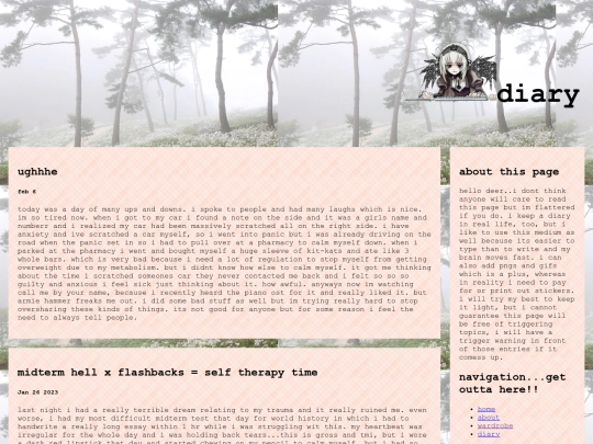 diary screenshot