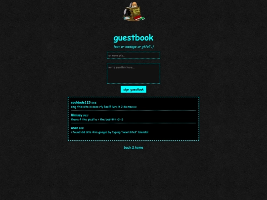 guestbook screenshot