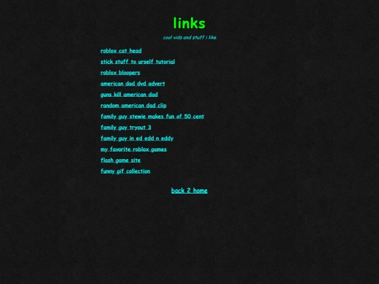 links screenshot
