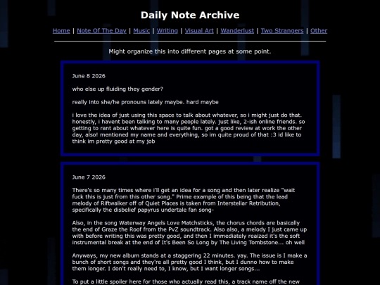 Notes/PreviousNotes screenshot