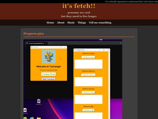 progress screenshot