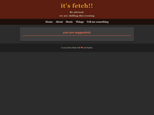 support screenshot