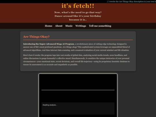 writings screenshot