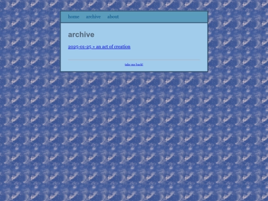 blog/archive screenshot