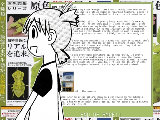 diary screenshot