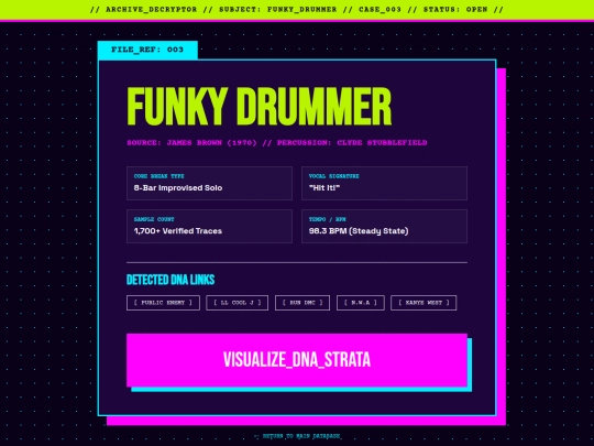 funky-drummer-dossier screenshot