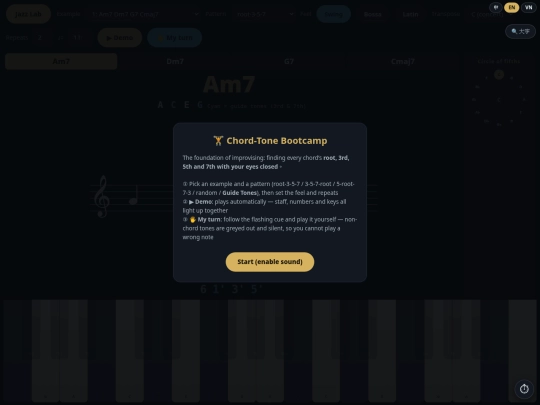 en/jazz-lab-chordtones screenshot