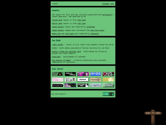 links screenshot