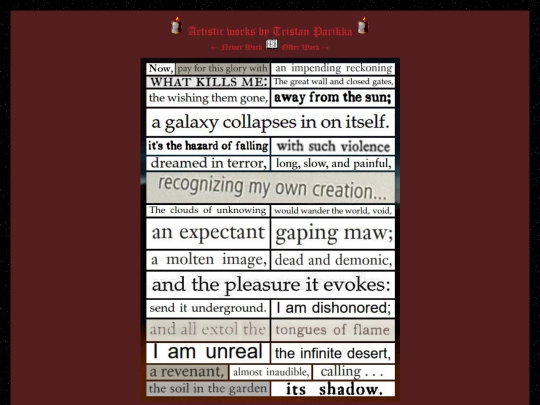 poem_nowpayforthisglorywithanimpendingreckoning screenshot
