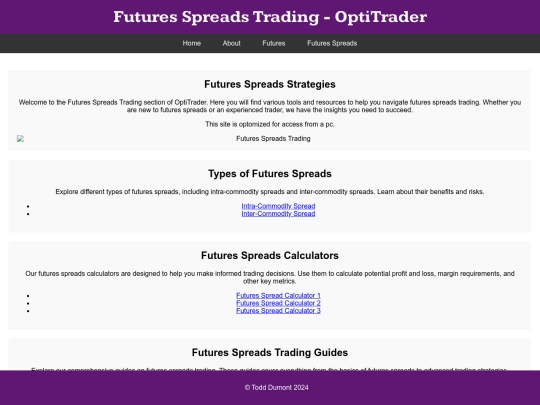 futuresspreads screenshot