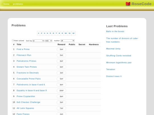problems screenshot
