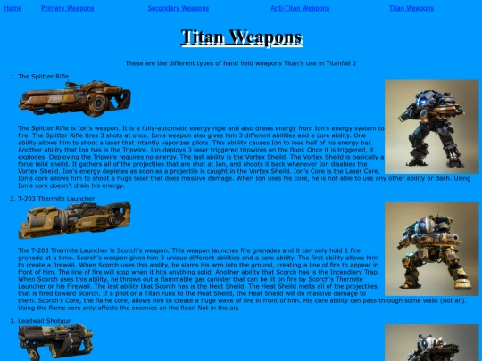 TitanWeapons screenshot