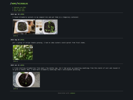 microblog/tags/gardening screenshot