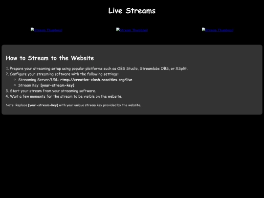 live screenshot