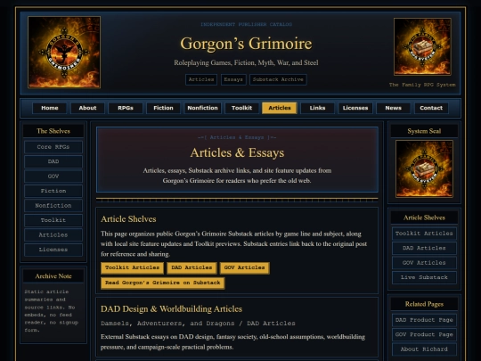 articles screenshot