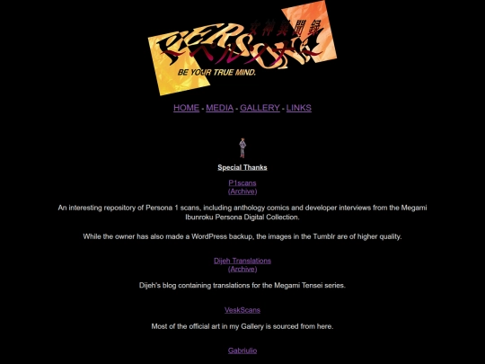 links screenshot