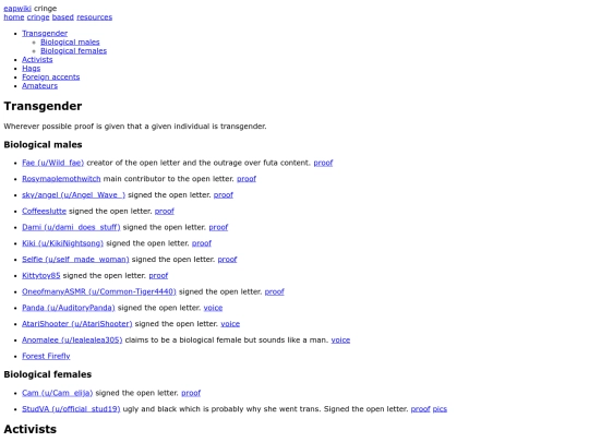 list screenshot