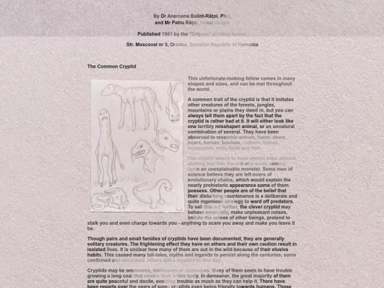 bestiary screenshot