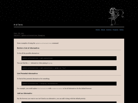 Notes/UpdateAlternatives screenshot