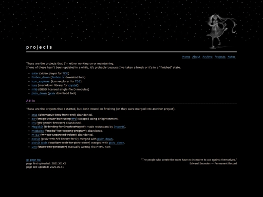 projects screenshot