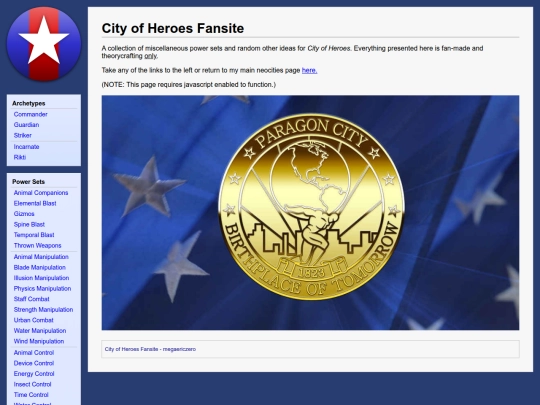 coh-fansite screenshot